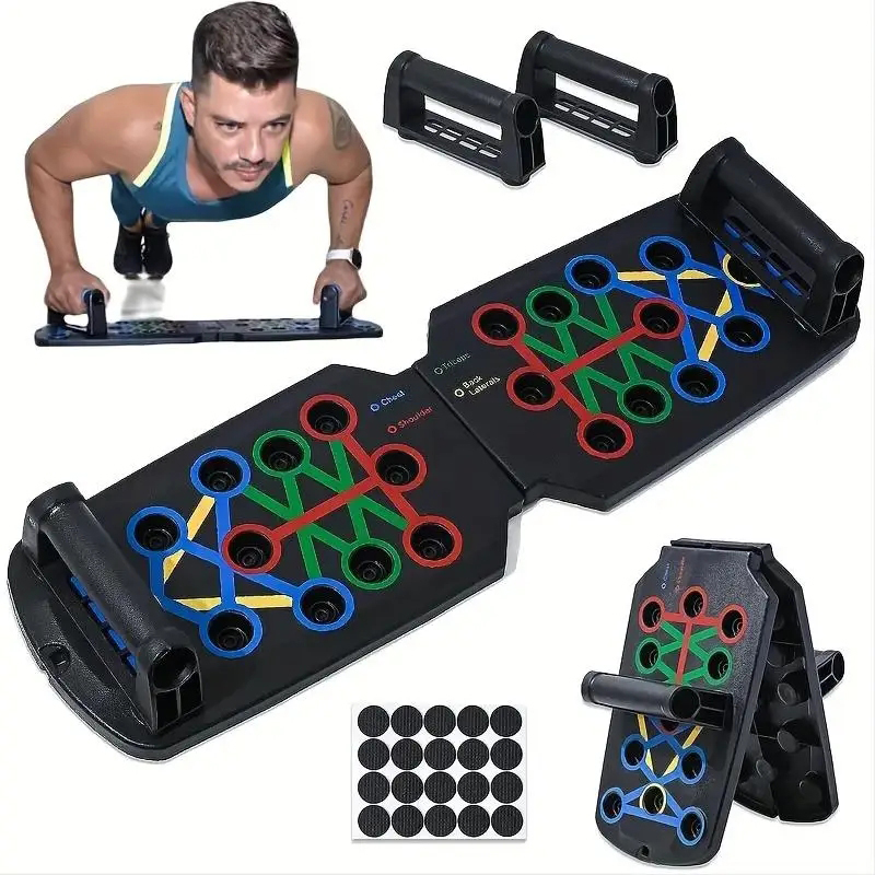 Push Up Board Foldable Multi Function - Draagbare multifunctionele push-up boardset met handvatten