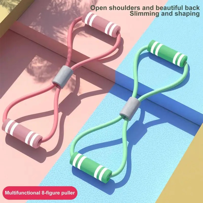 Resistance Bands Set With Handles - Fitnessweerstandsband met handvat Draagbaar Heren Dames