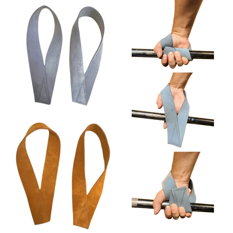 Wrist Wraps Weightlifting Support - 1 Paar V-Vorm Gewichthefriemen Dubbellaags Koeienhuid
