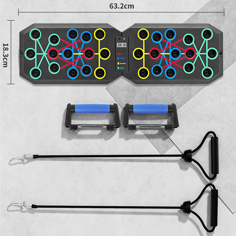 Push Up Board Foldable Multi Function - Opvouwbaar Push-up Bord met Timer en
