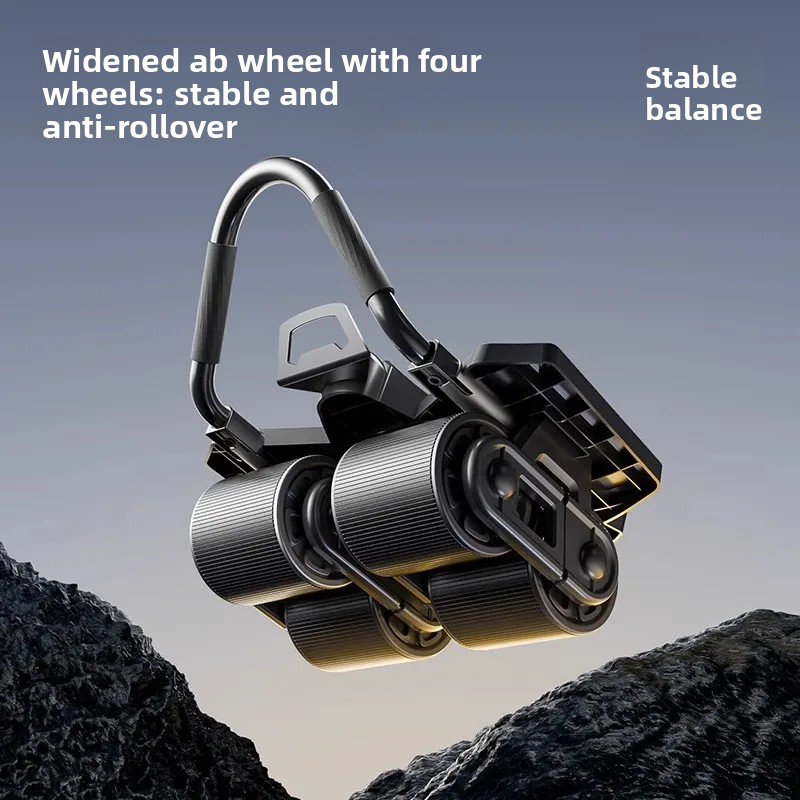 Ab Roller Wheel With Elbow Support - Auto Rebound 4-wiel Ab Roller Elleboogsteun