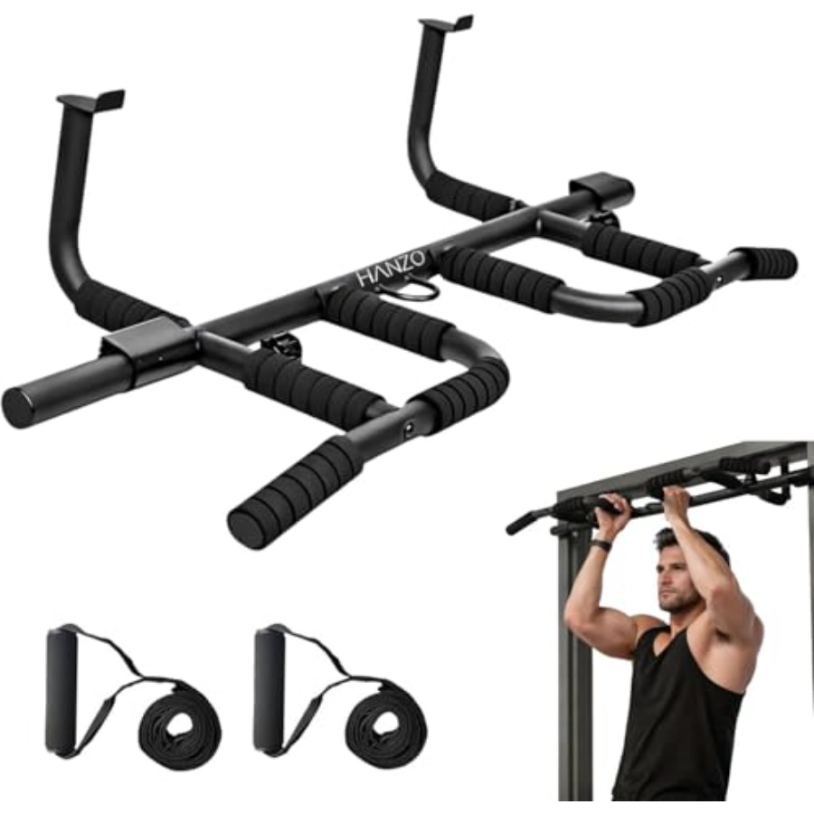 Door Pull Up Bar No Screw - Deurkozijn Pull-up Bar Set met Hangriemen
