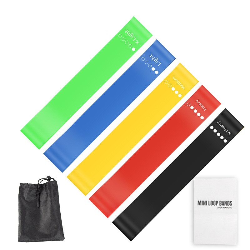 Pilates Bar Kit With Resistance Bands - 5-delige TPE weerstandsbandenset met opbergtas &