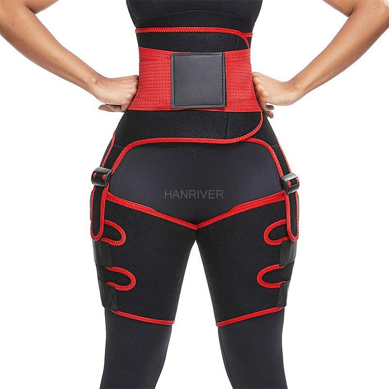 Sweat Waist Trainer Belt Neoprene - 3-in-1 taille- en dijtrimmer Dubbele compressieriem