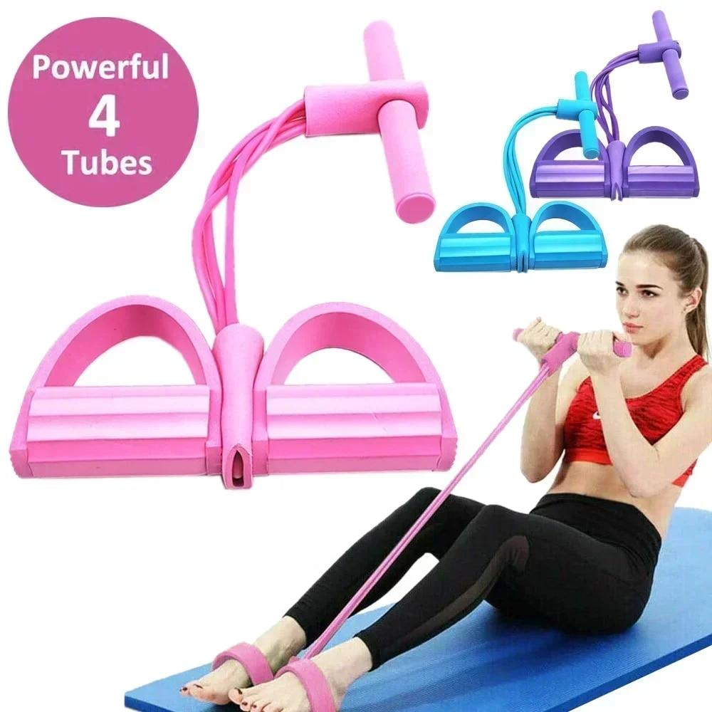 Resistance Bands Set With Handles - 4/6 niveau weerstandsband elastische banden met