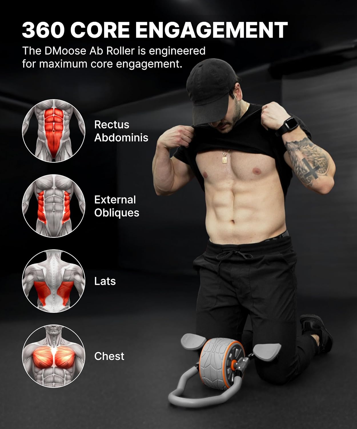 DMoose Fitness Ab Roller Wheel - Ab Roller Wheel With Elbow Support recensie en prijs
