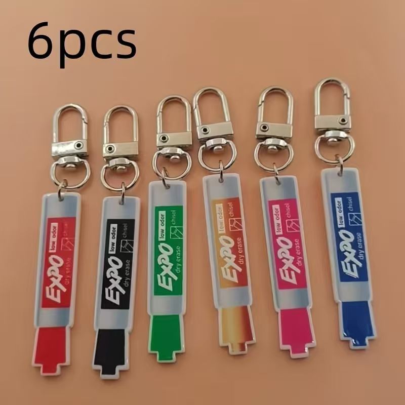 6 stuks acryl pen-sleutelhange - Hiking recensie en prijs