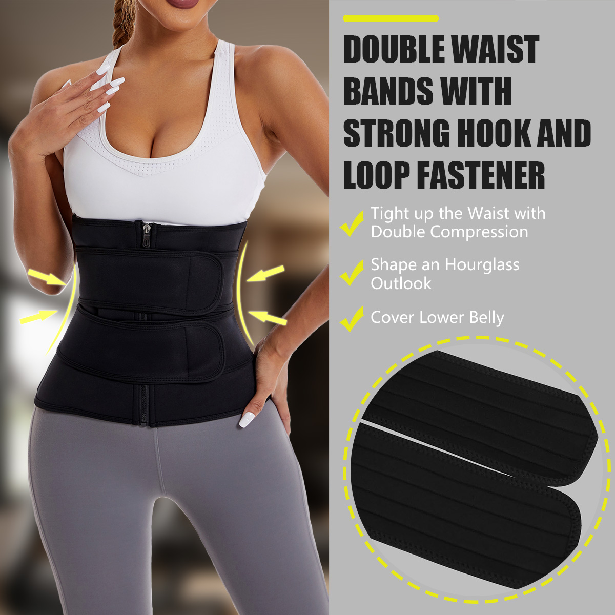 Dames tailletrainer riem met d - Sweat Waist Trainer Belt Neoprene recensie en prijs