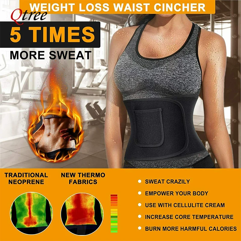 Qtree Taille Cincher Body Shap - Sweat Waist Trainer Belt Neoprene recensie en prijs