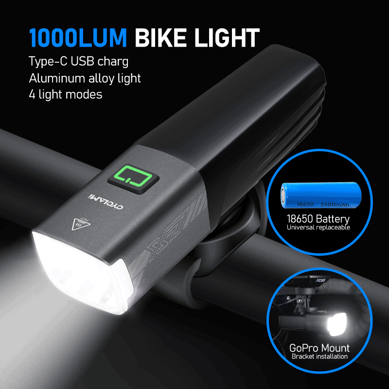 CYCLAMI X7 Reality 1000 Lumen  - Rechargeable Bicycle Headlight 1000 Lumen recensie en prijs