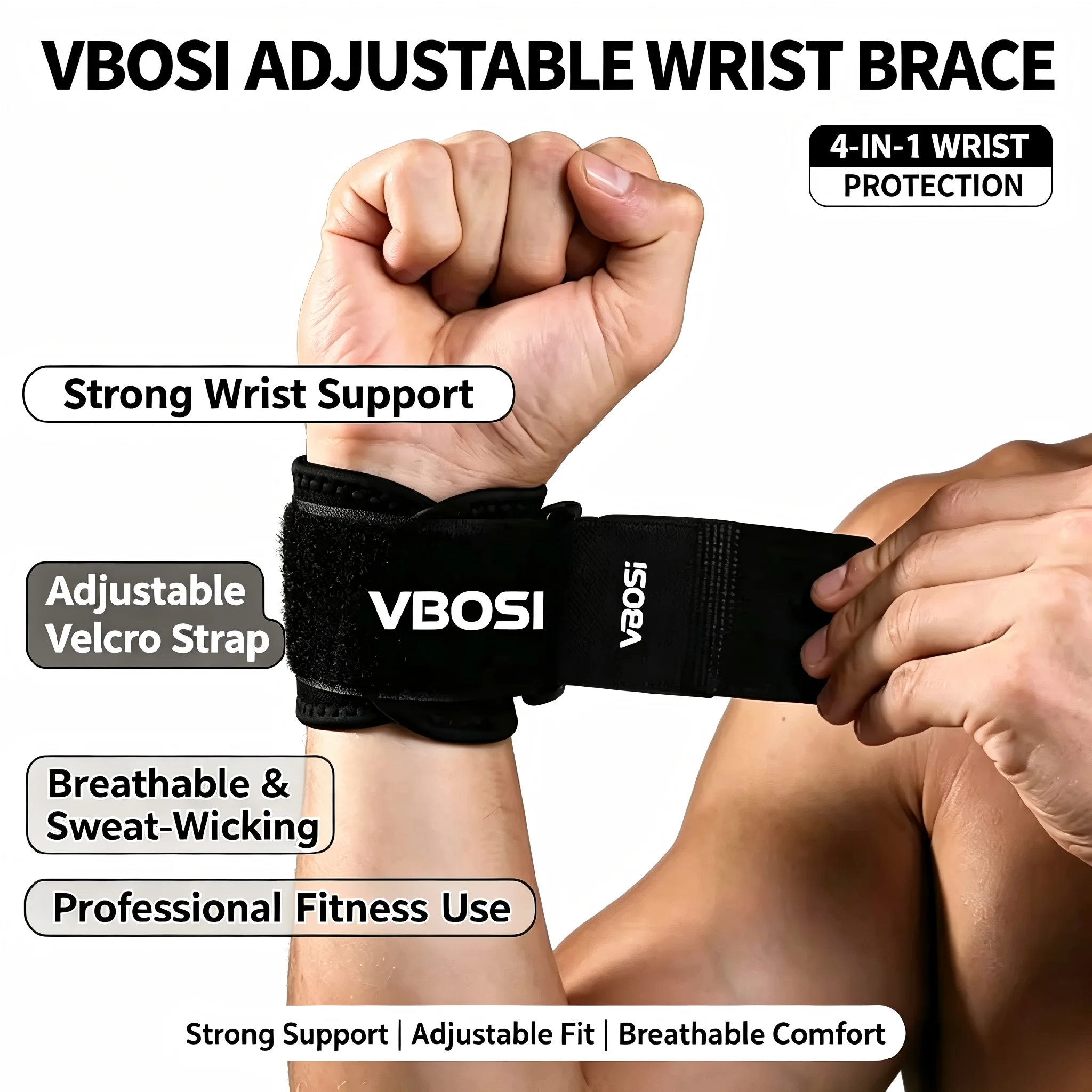 Professionele ademende polsban - Wrist Wraps Weightlifting Support recensie en prijs