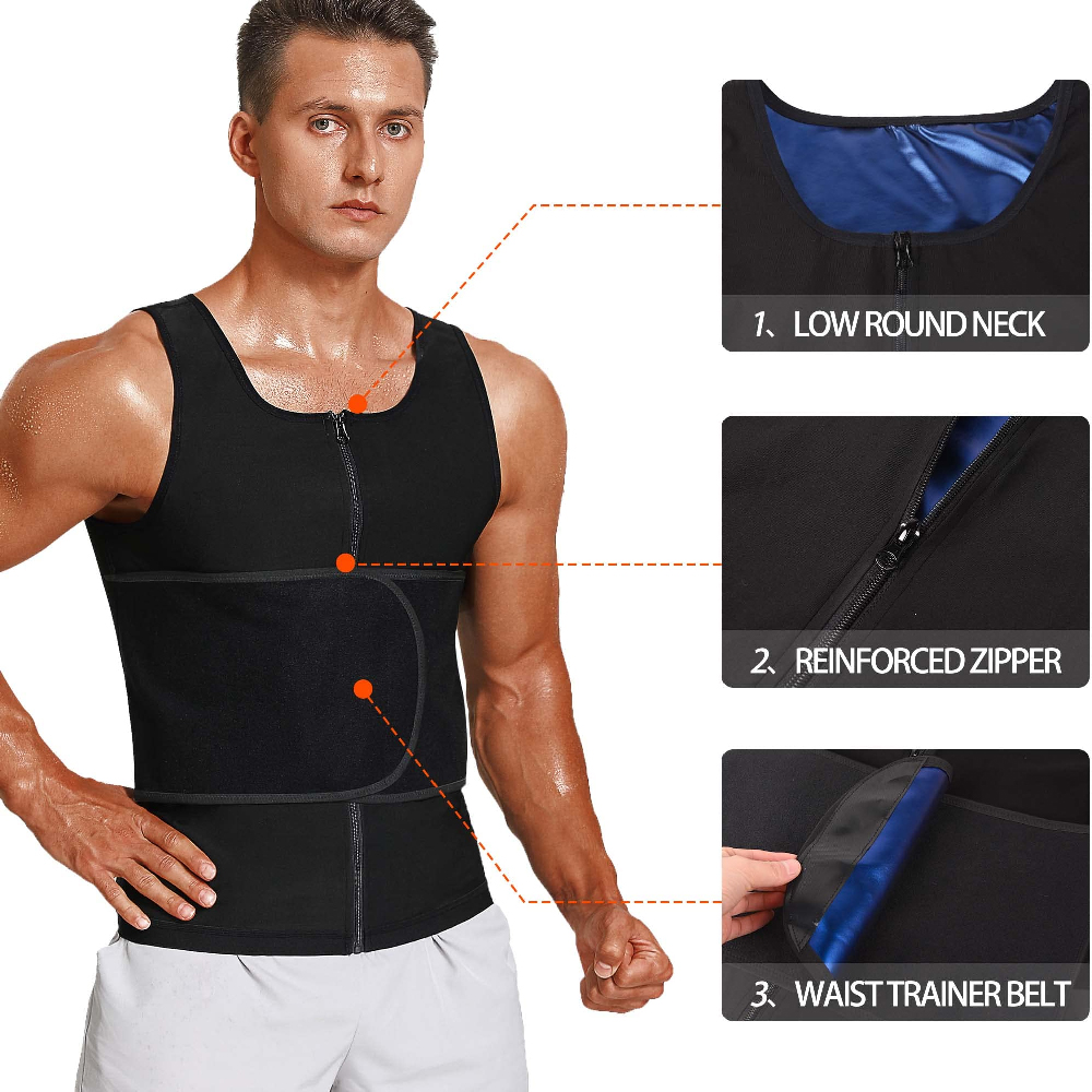 1PC Heren Zipper Sauna Waist T - Sweat Waist Trainer Belt Neoprene recensie en prijs