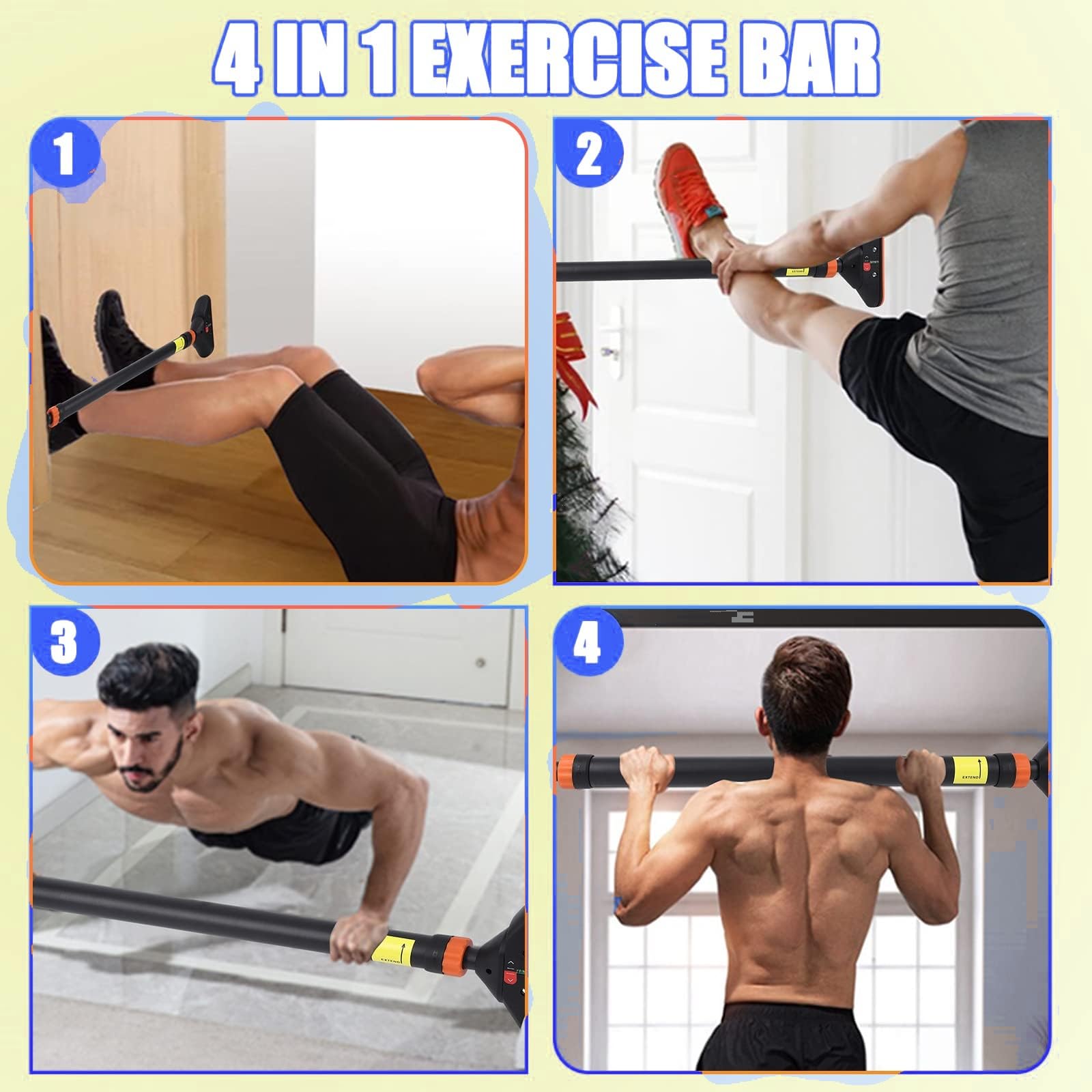 Verstelbare Pull-up Bar voor d - Door Pull Up Bar No Screw recensie en prijs