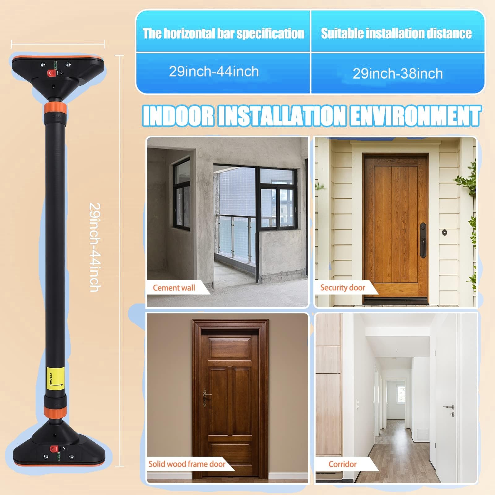 Verstelbare Pull-up Bar voor d - Door Pull Up Bar No Screw recensie en prijs